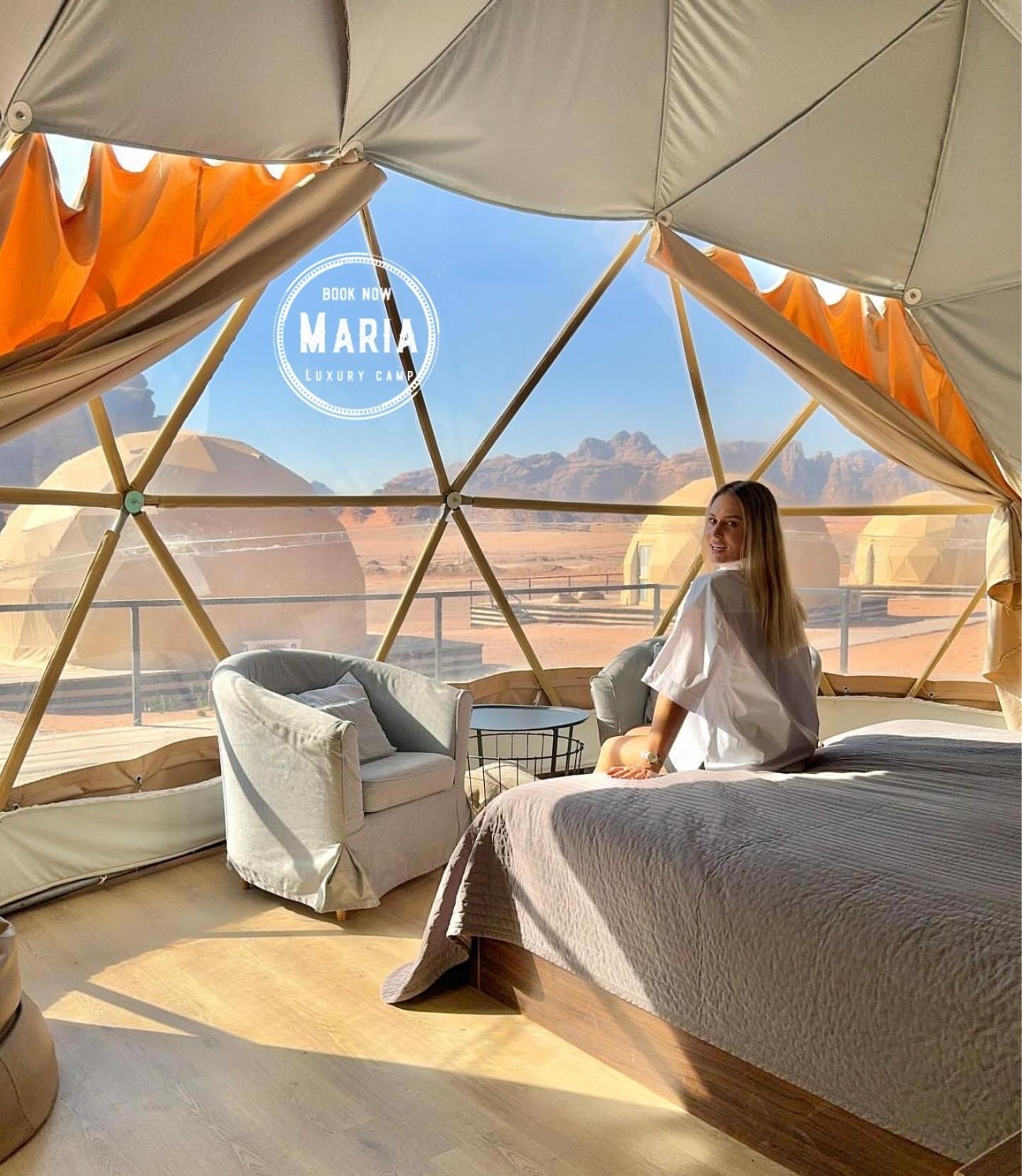 Rum Maria Luxury Camp & Bubble Rooms Wadi Rum Eksteriør bilde